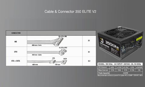  Nguồn máy tính JETEK 350 Elite (350W) 