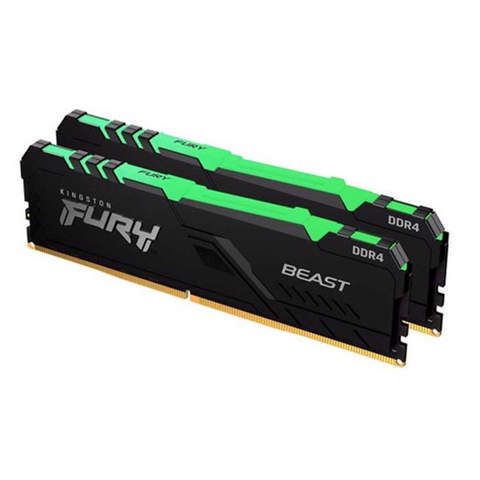  Ram Desktop/PC Kingston DDR4 3200MHz 16GB (2x8GB) HyperX Fury Beast RGB (KF432C16BBAK2/16) 