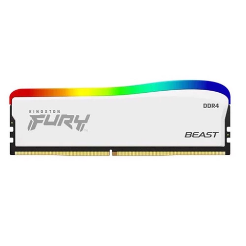  Ram Desktop/PC Kingston DDR4 3600MHz 16GB (1x16GB) Fury Beast White RGB SE (KF36C18BWA/16) 