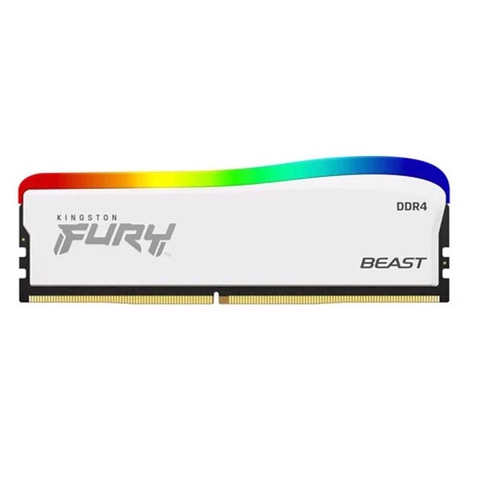  Ram Desktop/PC Kingston DDR4 3600MHz 8GB (1x8GB) Fury Beast White RGB SE (KF36C17BWA/8) 