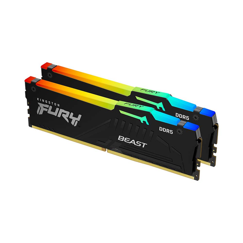  Ram Desktop/PC Kingston Fury Beast RGB DDR5 5200MHz 16GB (KF552C40BBAK2-16) 