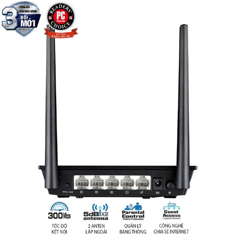  Thiết bị mạng Router Wifi ASUS RT-N12+ (Wifi gia đình) 