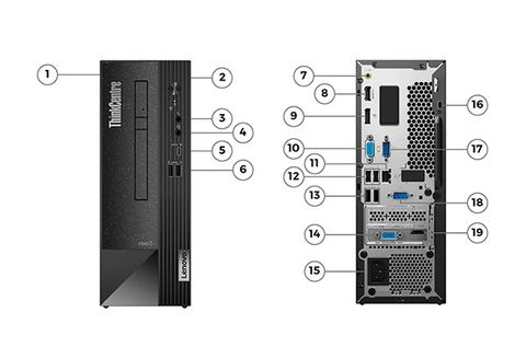  Máy Tính Để Bàn PC LENOVO ThinkCentre Neo 50s Gen3 11T000AXVA i5-12400| 4GB| 256GB| OB| Wifi+BT| Dos (Đen) 