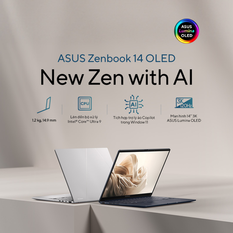  Laptop Asus Zenbook 14 OLED UX3405MA-PP588W Ultra 5-125H| 16GB| 512GB| OB| 14