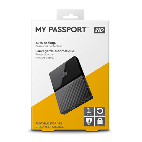  Ổ cứng di động Western Digital My Passport 1TB WDBYNN0010BBK 