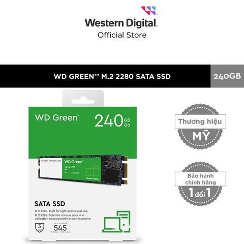  Ổ cứng SSD Western Digital GREEN 240GB WDS240G3G0B (M.2 2280) 