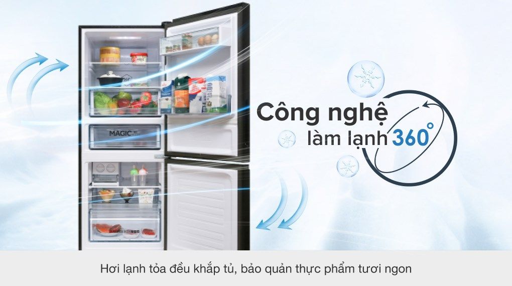 Tủ lạnh Aqua Inverter 260 lít AQR-I298EB BS