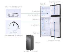 Tủ lạnh Aqua Inverter 212 lít AQR-T239FA(HB)