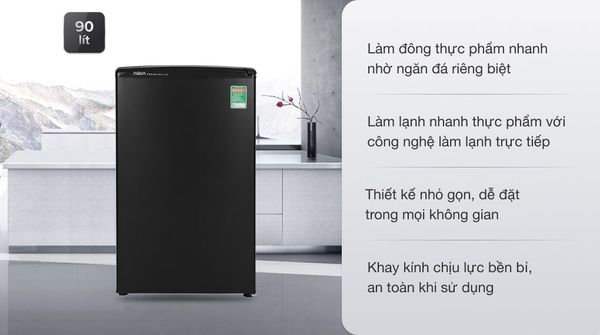 Tủ lạnh Aqua 90 lít AQR-D99FA(BS)