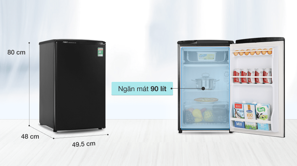 Tủ lạnh Aqua 90 lít AQR-D99FA(BS)