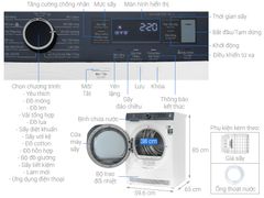 Máy sấy bơm nhiệt Electrolux 8 kg EDH803Q7WB