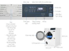 Máy sấy thông hơi Electrolux 8.5 kg EDV854J3WB