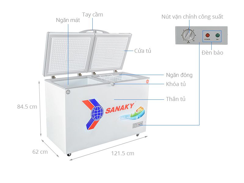 Tủ đông Sanaky 260 lít VH-3699W1