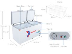 Tủ đông Sanaky 485 lít VH-6699W1