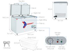 Tủ đông Sanaky Inverter 365 Lít VH-5699W3