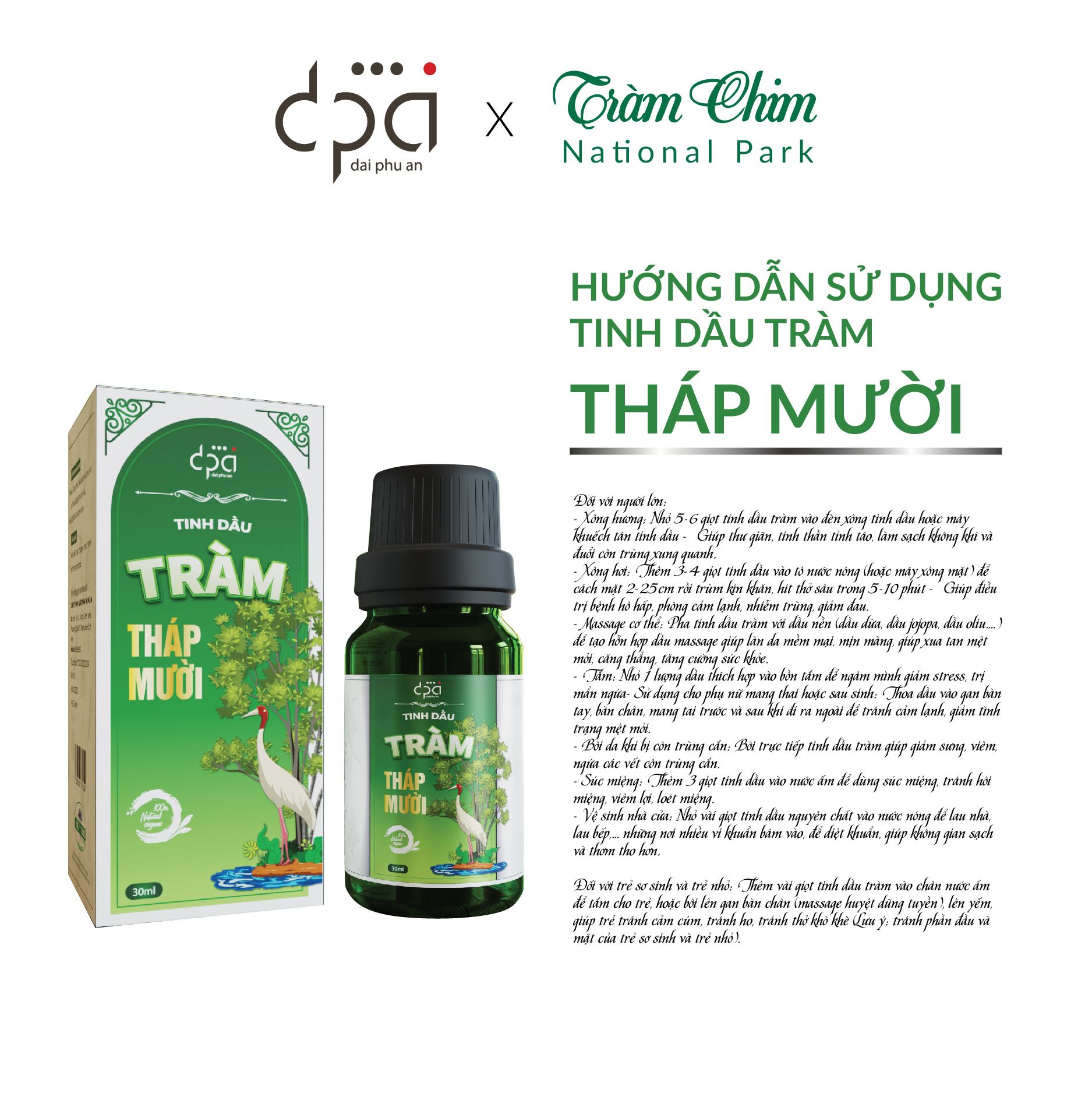  Tinh dầu tràm Tháp Mười Ramsar (c/30ml) 