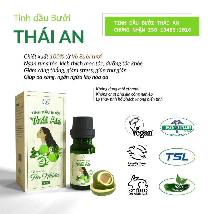  Tinh Dầu Thái An (C/10ml) - Chứng Nhận ISO Toàn Cầu 13485:2016 