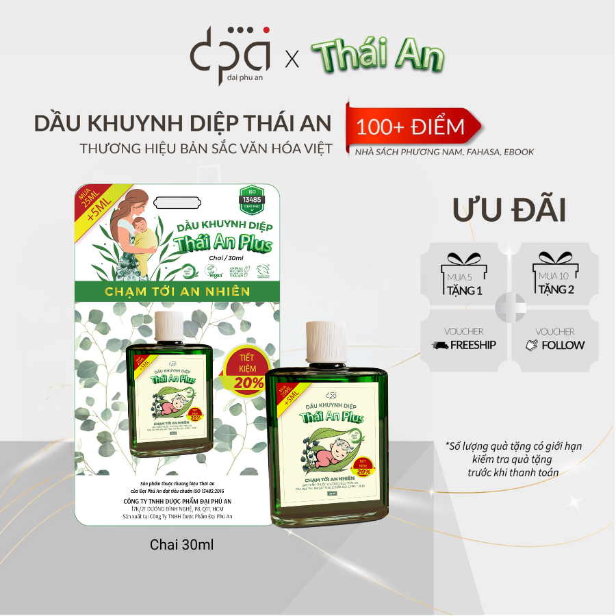  Dầu Khuynh Diệp Thái An Plus dạng vỉ (C/30ml) 