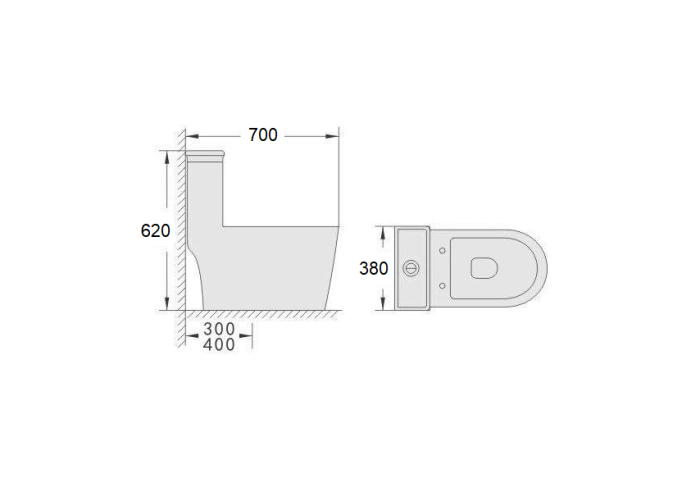 Bệt vệ sinh liền khối W005