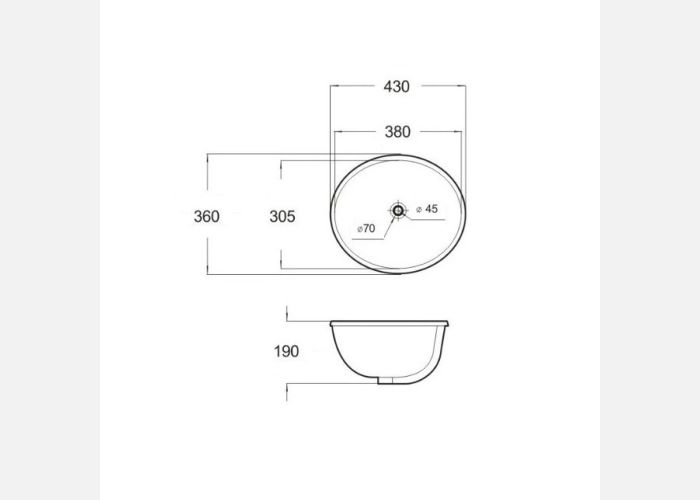 Chậu rửa mặt âm bàn 307U