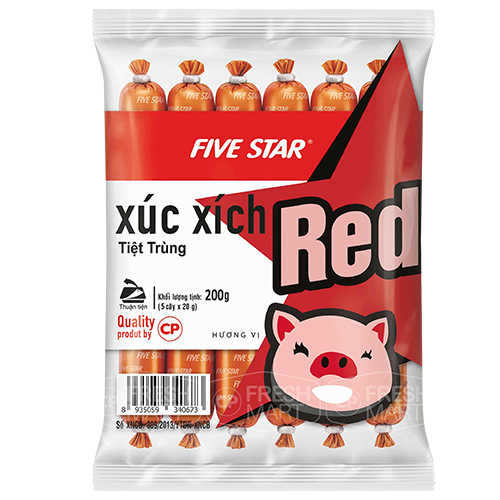 Xúc xích tiệt trùng Red Fivestar 200g