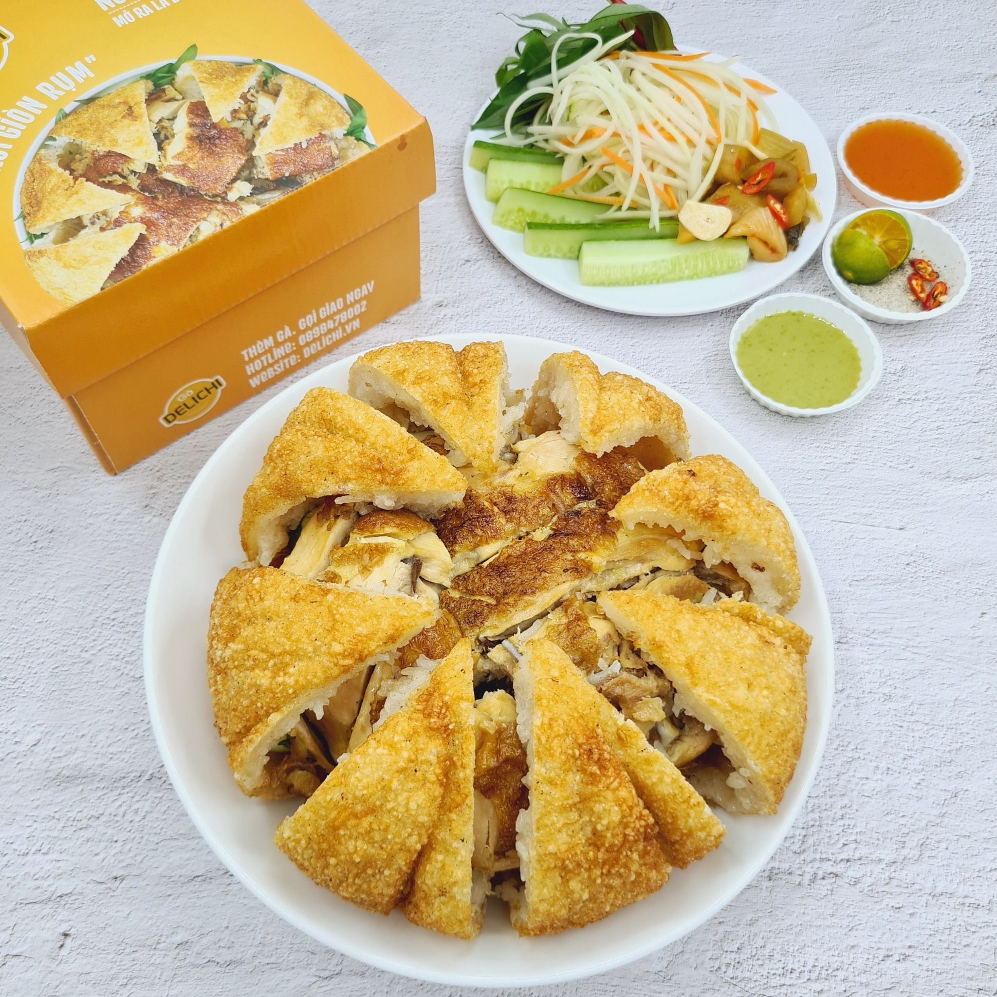 Gà Bó Xôi Hình Trái Bí Nguyên Con
