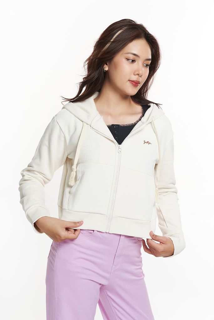 Áo khoác hoodie croptop đi nắng Nữ NINOMAXX 2308015