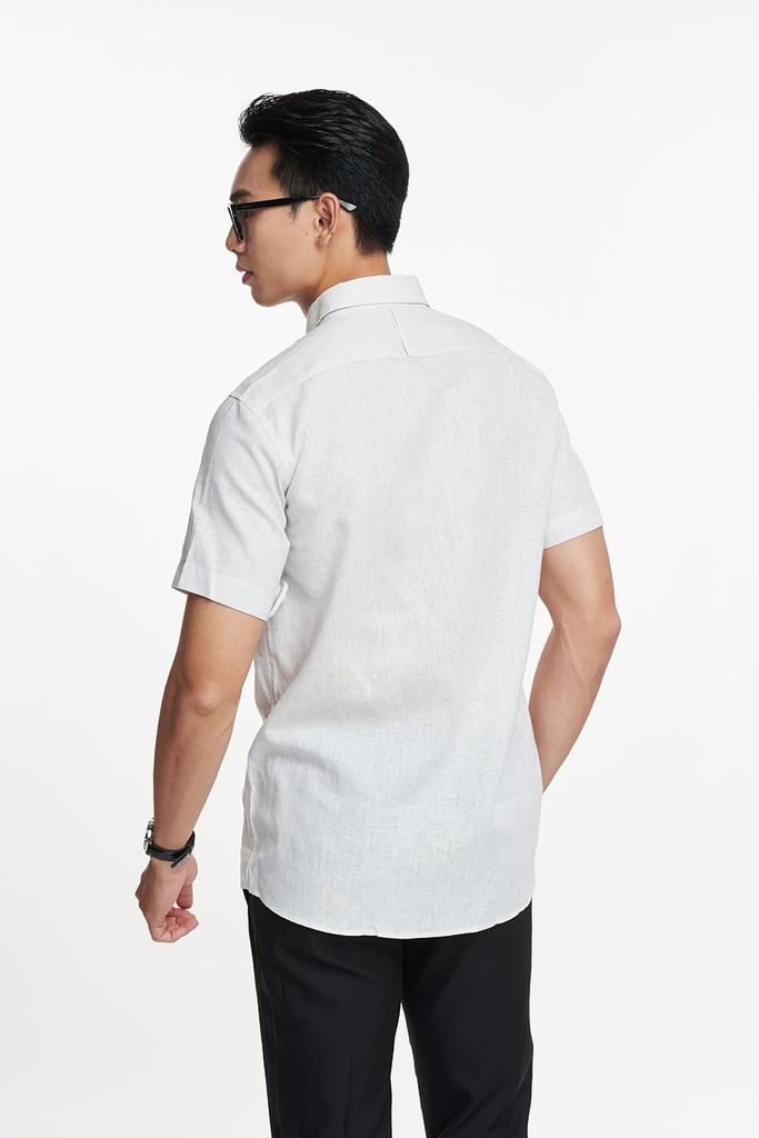 Áo sơ mi Nam tay ngắn linen cotton N&M 1908099