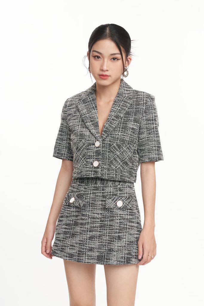 Set dạ tweed Nữ áo và váy Luxury N&M 2209006