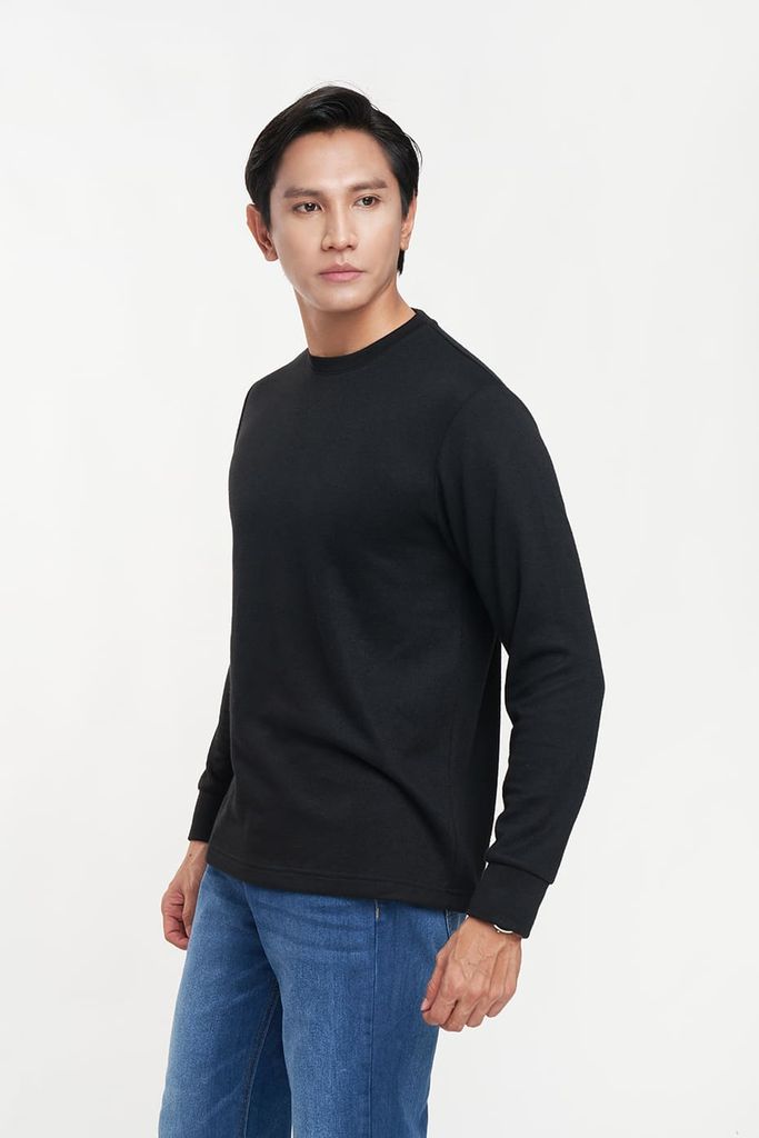 Áo Sweater Basic Nam cổ tròn NINOMAXX 2303017