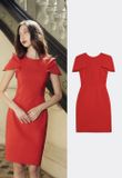 Đầm đỏ thời trang Nữ tay kiểu lót hai lớp N&M 2308012