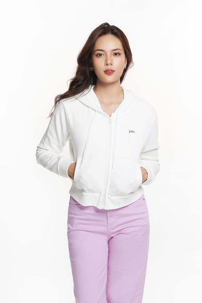 Áo khoác hoodie croptop đi nắng Nữ NINOMAXX 2308015