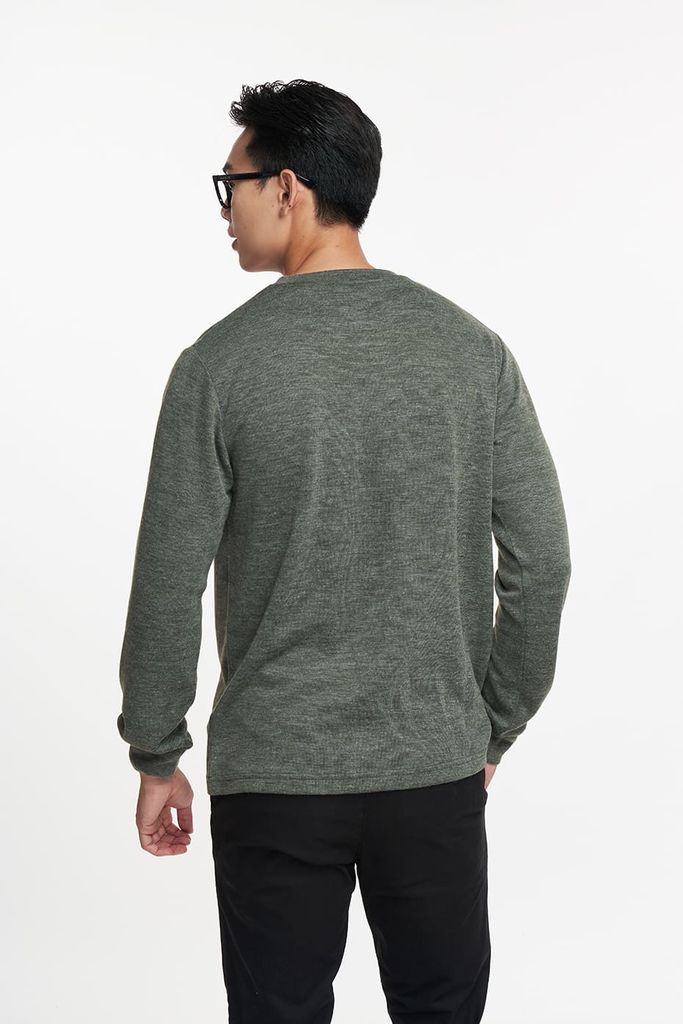 Áo Sweater Basic Nam cổ tròn NINOMAXX 2303017