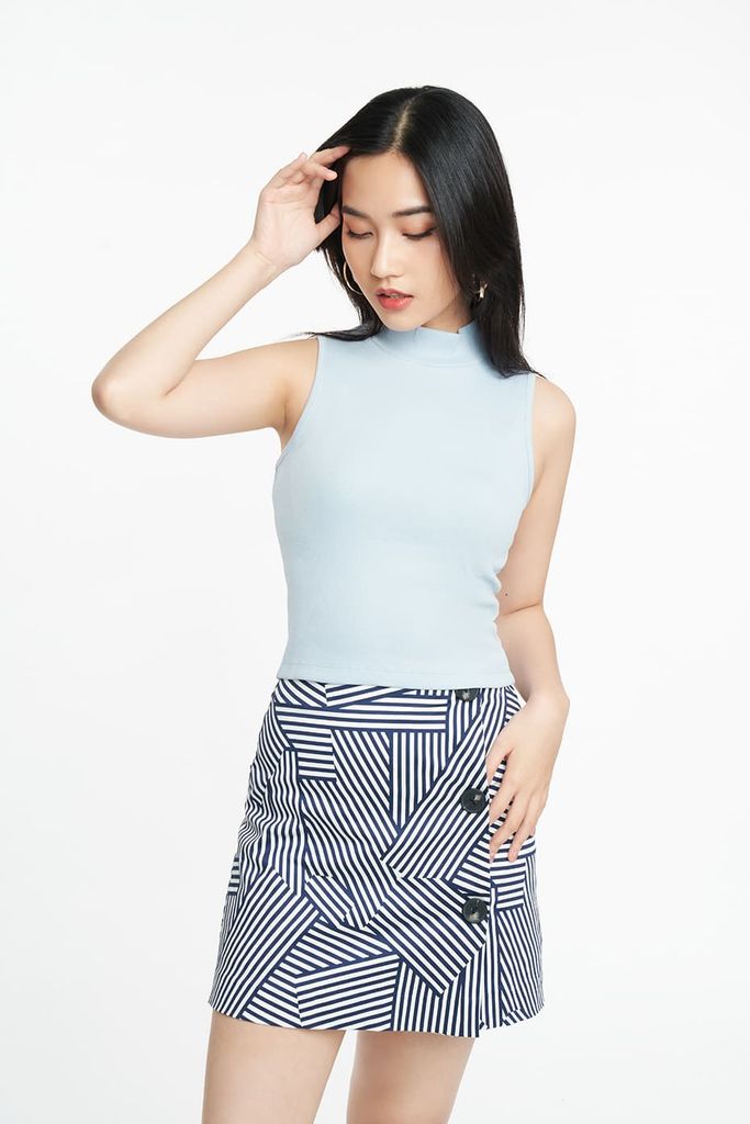 Áo croptop Nữ cổ lọ cotton Rib SWEET SIXTEEN 2206006