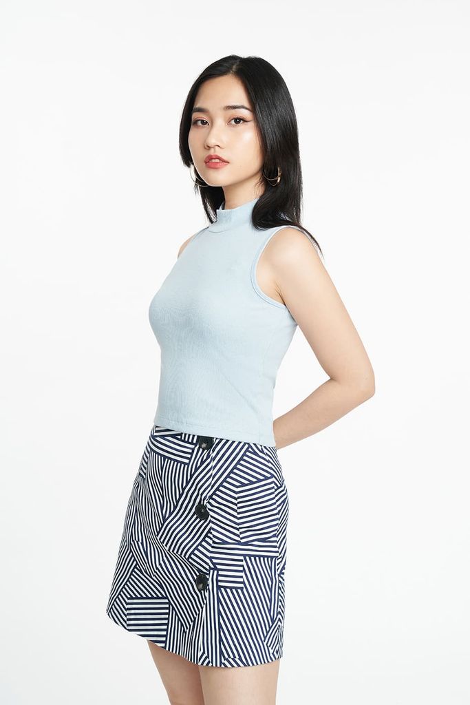 Áo croptop Nữ cổ lọ cotton Rib SWEET SIXTEEN 2206006