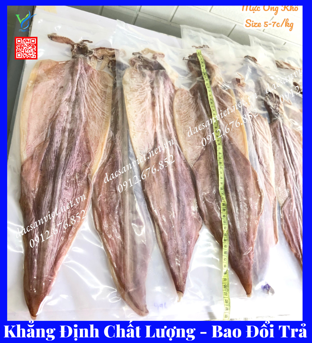  Mực Ống Khô Size 5-7con/kg 