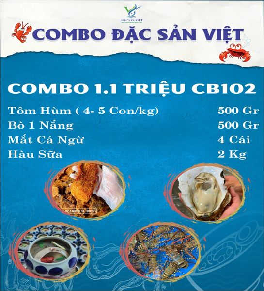  COMBO Hải Sản (Tôm Hùm + Bò 1 Nắng + Hàu Sữa + Mắt Cá Ngừ Tiềm Thuốc Bắc) 