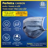  Combo 5 hộp khẩu trang y tế Perfetta Carbon 4 lớp 40 cái/hộp 