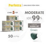  Combo 5 hộp khẩu trang Perfetta Moderate (50 cái/hộp) 