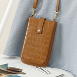  Ví đeo chéo Crossbody Cellphone Purse có nút cài PU22611 - Màu Brown 