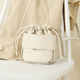  Túi đeo chéo Bucket Bag dây rút Best Seller PU22601 - Màu Beige 