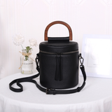  Túi xách tay da thật dáng xô Bucket Bag DT22701- Màu Black Sale! 