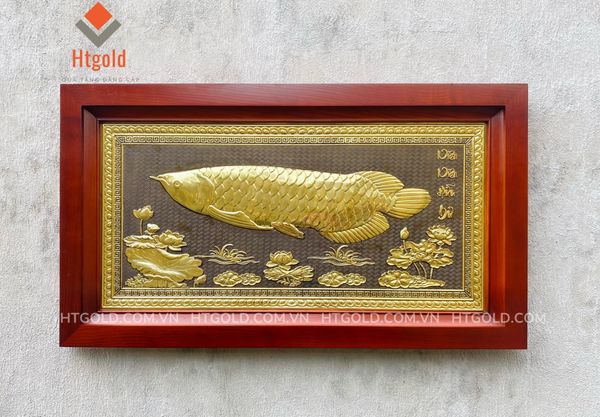 TRANH ĐỒNG CÁ RỒNG (Kích thước 38cm x 68cm)