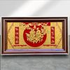 TRANH ĐỒNG MỪNG THỌ ÔNG BÀ, DÁT VÀNG (Kích thước 52cm x 92cm)