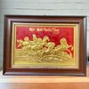 TRANH ĐỒNG MÃ ĐÁO THÀNH CÔNG, DÁT VÀNG (Kích thước 28cm x 38cm)