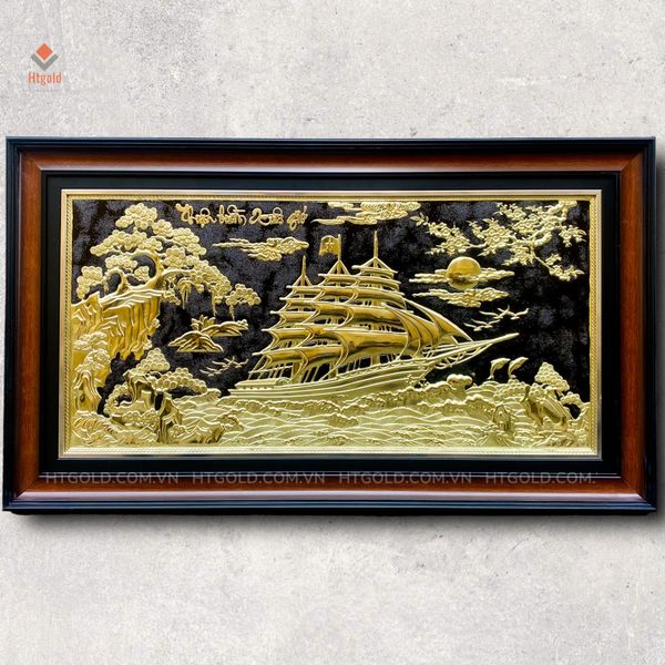 TRANH ĐỒNG THUẬN BUỒM XUÔI GIÓ (Kích thước 55cm x 95cm)