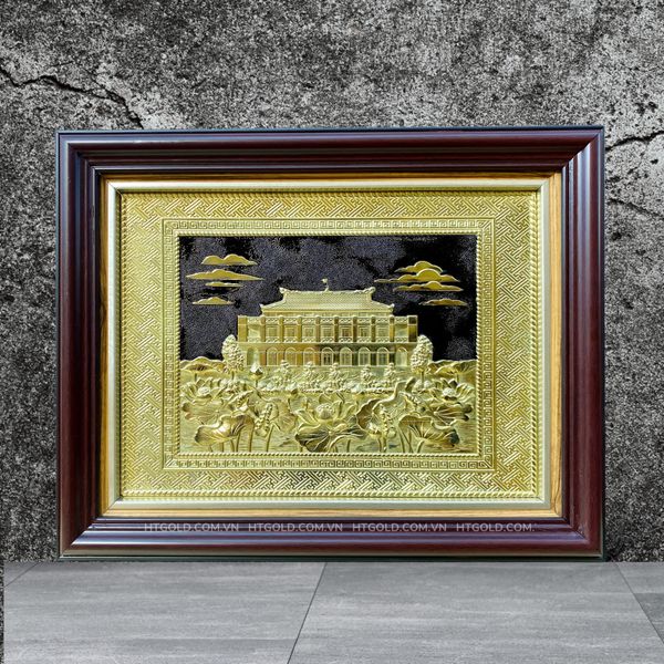 TRANH ĐỒNG BẾN NHÀ RỒNG - BẢO TÀNG HỒ CHÍ MINH (Kích thước 28cm x 34cm)