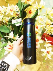 Bộ quà tặng bình nước & bút gỗ In logo SHANGHAI SUS -CN HN
