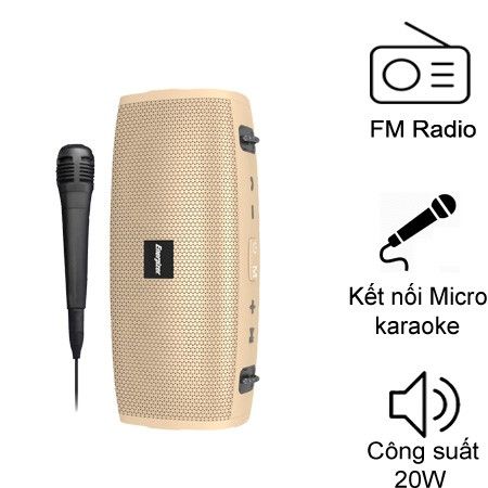 Loa Bluetooth Energizer BTS 204 kèm Micro Karaoke
