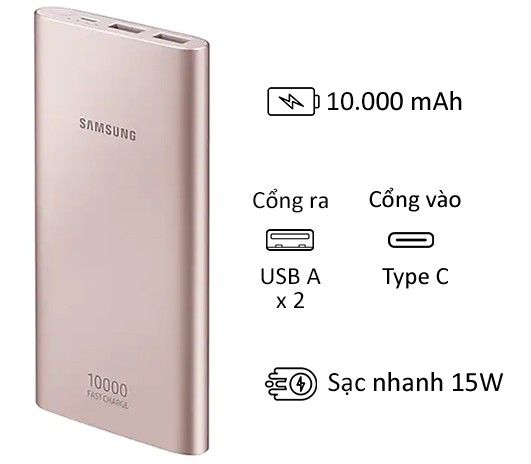 Pin dự phòng Samsung EB-P1100 10.000 Mah cổng USB-C